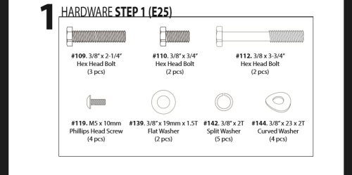 sole e25 hardware step 1