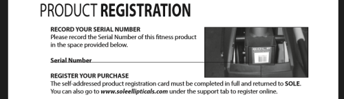 sole e25 product registration